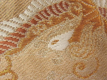 平和屋着物■六通柄袋帯　唐織　色紙重ね鳳凰文　逸品　kb2423