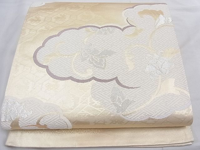 平和屋着物■六通柄袋帯 唐織 景雲校倉唐草文様 金銀糸 逸品 n-mz7659