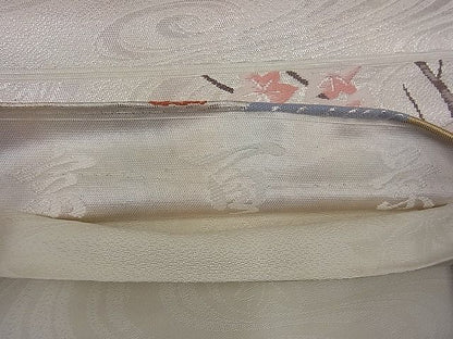 平和屋着物■全通柄袋帯 ワンポイント 唐織 京百景 銀糸 逸品 n-fw4264