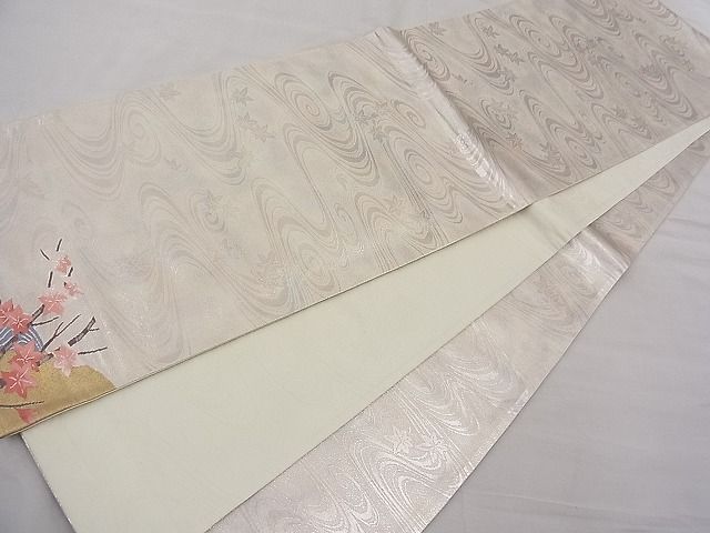 平和屋着物■全通柄袋帯 ワンポイント 唐織 京百景 銀糸 逸品 n-fw4264