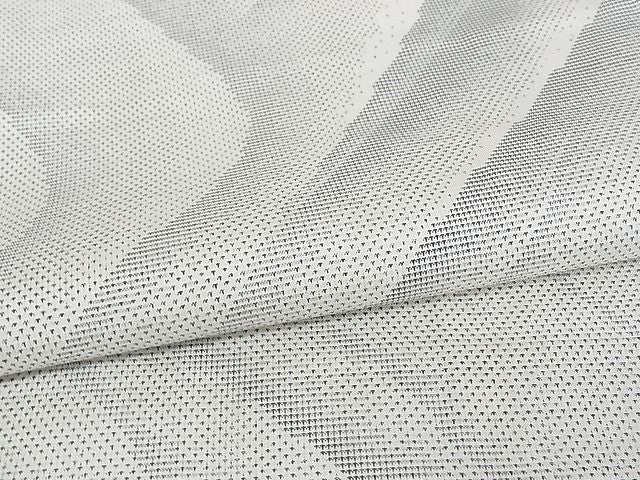 平和屋本店●極上 本場大島紬 桑原織物伝統工芸作家 二代目 桑原啓之介 白大島 7マルキ 片羽白絣 東方経路 逸品 未使用 3kk4002