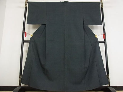 平和屋本店■極上　白鷹お召　単衣　蚊絣　着丈159.5cm　裄丈66cm　正絹　逸品　4kk4009
