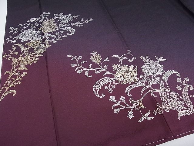 平和屋本店●極上 金彩友禅 卓越技能者 名工 和田光正 訪問着 暈し染め 金銀彩 ロング丈 着丈170.5cm 正絹 逸品 未使用 4kk4019