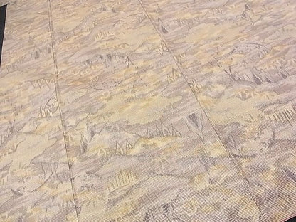 平和屋着物■上質なお召　重ね山風景文　逸品　n-sa3517