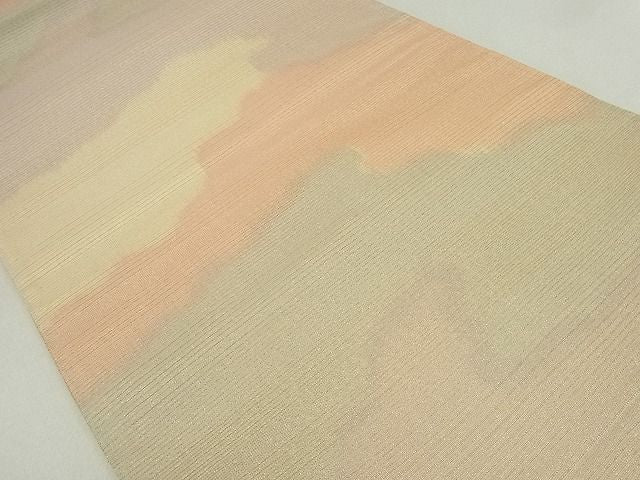 平和屋着物■全通柄袋帯 霞文 金糸 逸品 jm2529