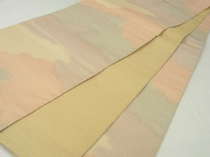 平和屋着物■全通柄袋帯 霞文 金糸 逸品 jm2529