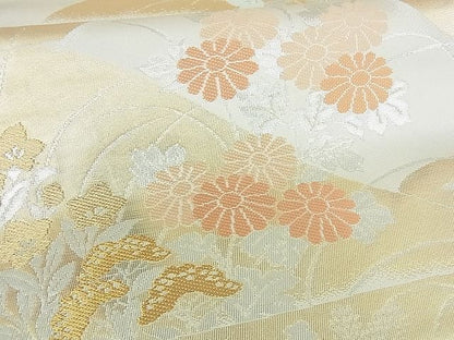 平和屋着物■六通柄袋帯　霞草花文　金銀糸　逸品　sf2928