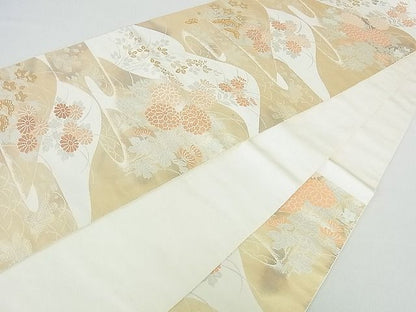 平和屋着物■六通柄袋帯　霞草花文　金銀糸　逸品　sf2928