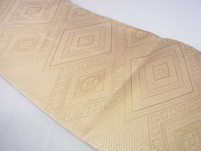 平和屋着物■佐賀錦 六通柄袋帯 重ね山菱文 金糸 逸品 ar5828