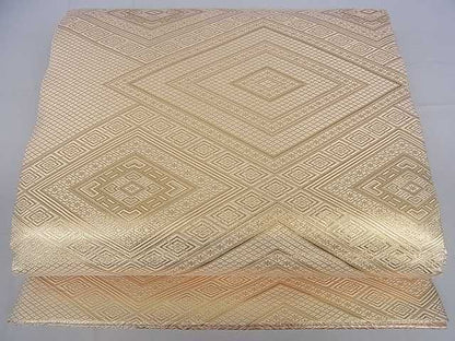 平和屋着物■佐賀錦 六通柄袋帯 重ね山菱文 金糸 逸品 ar5828