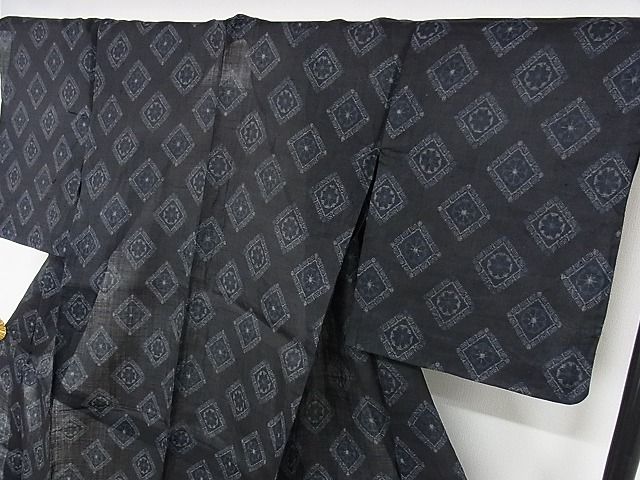 平和屋本店■極上　夏物　重要無形文化財　本場宮古上布　苧麻　着丈156cm　裄丈64.5cm　逸品　4kk4155