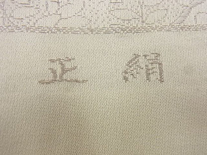 平和屋着物■六通柄袋帯 道長草花文 銀糸 逸品 未使用 n-wu0393