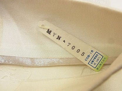 平和屋着物■六通柄袋帯 道長草花文 銀糸 逸品 未使用 n-wu0393