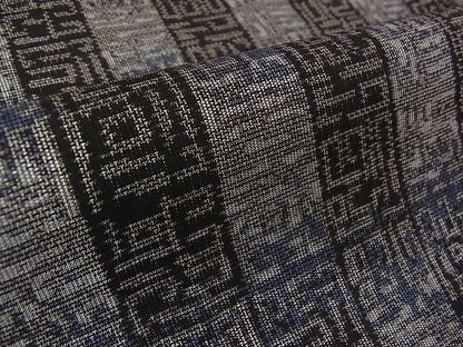 平和屋本店∞極上 伝統工芸士 永長洋一 本場大島紬・道中着セット 十八算 12マルキ 泥染 古典の文字 永長織物 証紙付き 逸品 未使用 kh1788