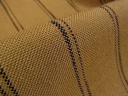 平和屋本店■極上　伊兵衛織　工芸手織　単衣　縞　たとう紙付き　逸品　未使用　3kh1796