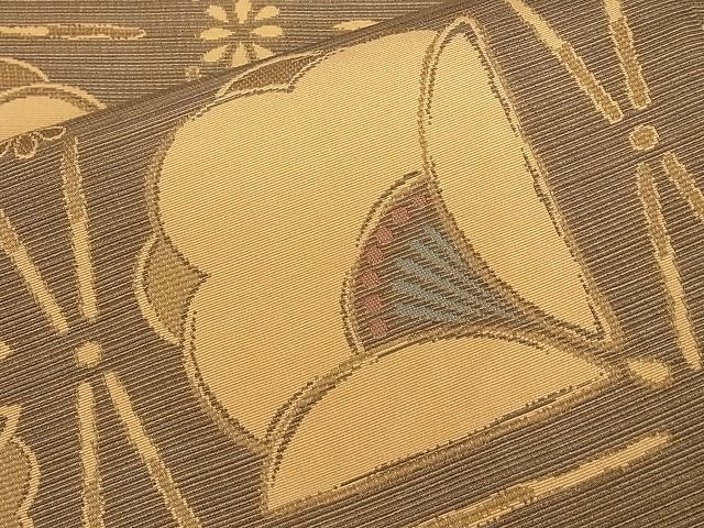 平和屋着物■六通柄袋帯 吉祥花文 逸品 n-qw0494