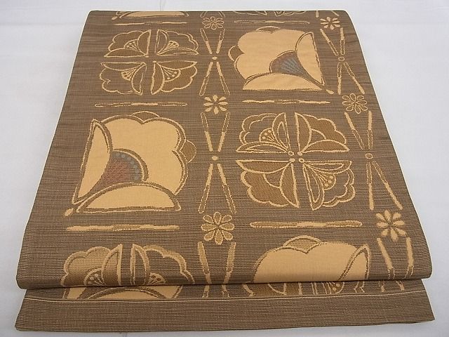 平和屋着物■六通柄袋帯 吉祥花文 逸品 n-qw0494