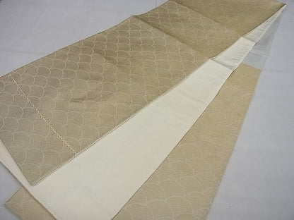 平和屋着物■六通柄袋帯 青海波 金糸 逸品 n-qw0523