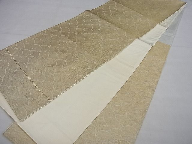 平和屋着物■六通柄袋帯 青海波 金糸 逸品 n-qw0523