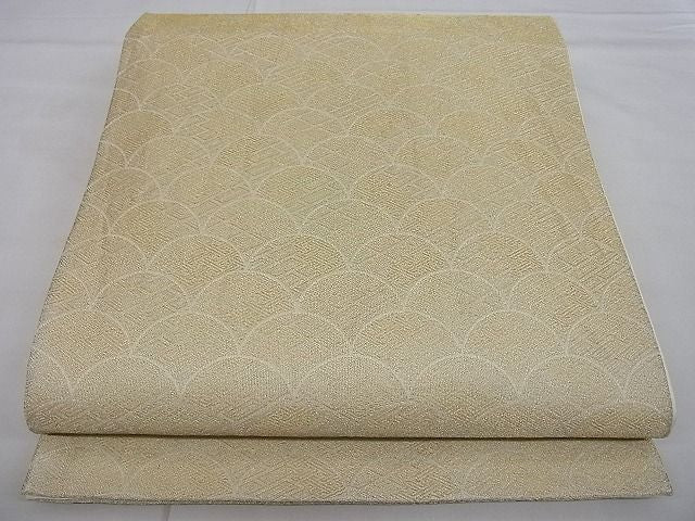 平和屋着物■六通柄袋帯 青海波 金糸 逸品 n-qw0523