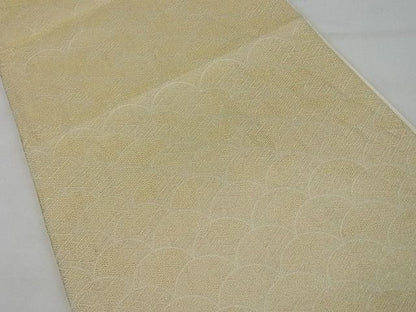 平和屋着物■六通柄袋帯 青海波 金糸 逸品 n-qw0523