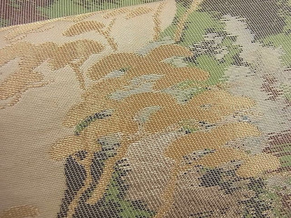 平和屋着物■六通柄袋帯 松 金銀糸 逸品 n-te0156