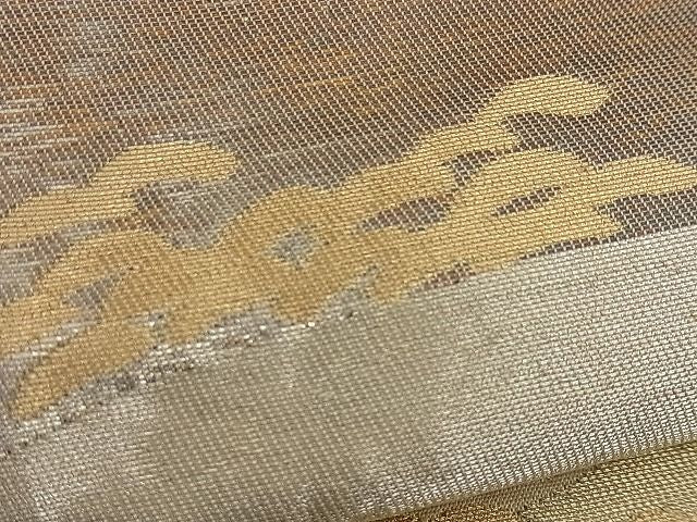 平和屋着物■六通柄袋帯 松 金銀糸 逸品 n-te0156