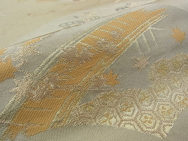 平和屋着物■六通柄袋帯 地紙風景文 金糸 逸品 pn4548