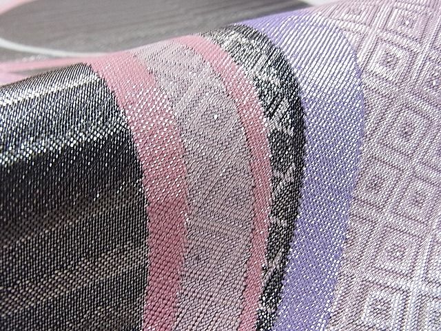 平和屋着物■六通柄袋帯 道長吉祥文 銀糸 逸品 pn4560