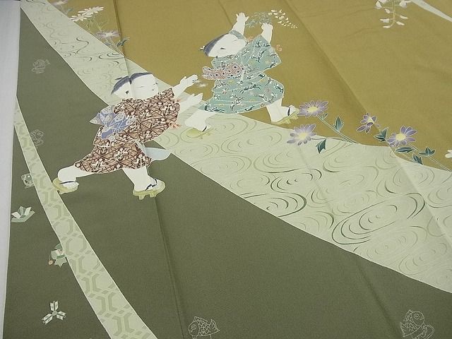平和屋本店■極上 二代目・由水十久 本加賀友禅 訪問着 真楽 逸品3s5410