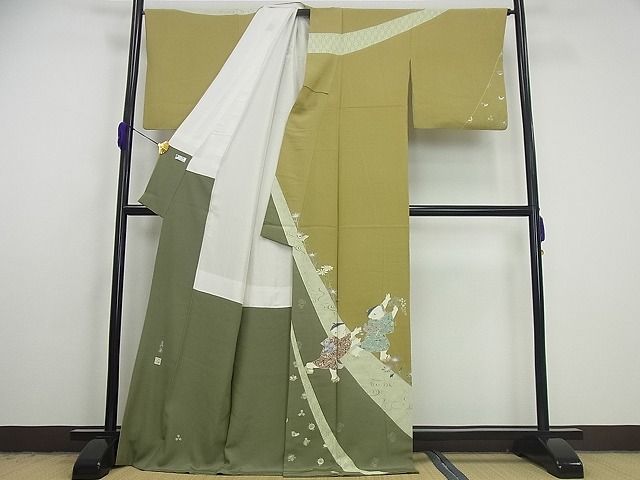 平和屋本店■極上 二代目・由水十久 本加賀友禅 訪問着 真楽 逸品3s5410