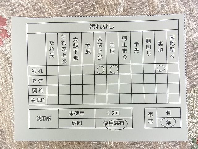 平和屋着物■六通柄袋帯 唐織 花籠文 金銀糸 逸品 rt2867