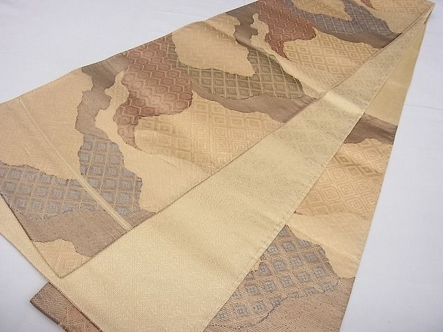 平和屋着物■佐賀錦 六通柄袋帯 吉祥文 金糸 逸品 n-qw0526