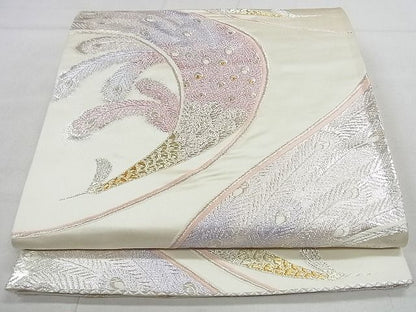 平和屋着物■六通柄袋帯 孔雀文 金銀糸 逸品 ap4964