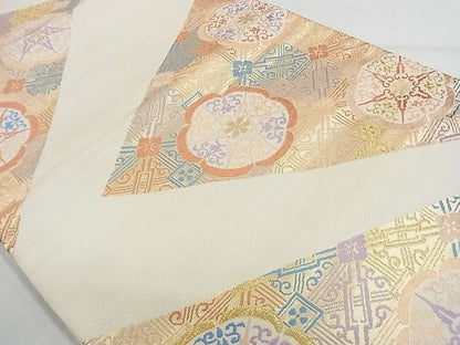 平和屋着物■六通柄袋帯 唐織 吉祥花文 金糸 逸品 ap4995