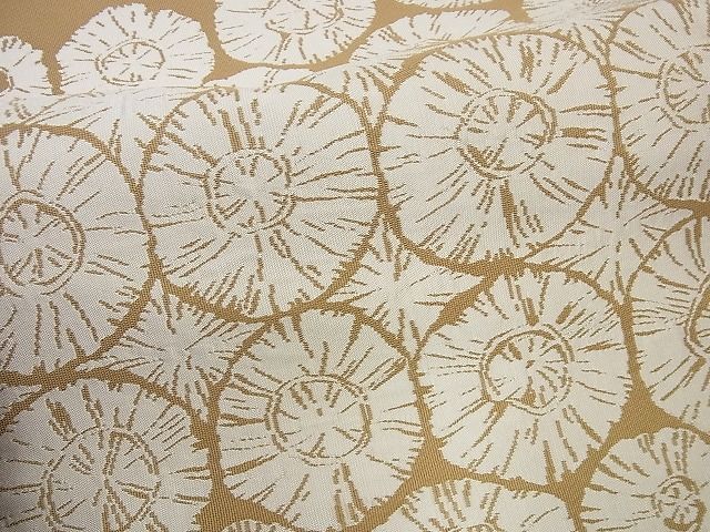 平和屋本店●極上 洛風林 工芸帯地 九寸名古屋帯 八木生次作 舞花文 たとう紙付き 逸品 未使用3s5572