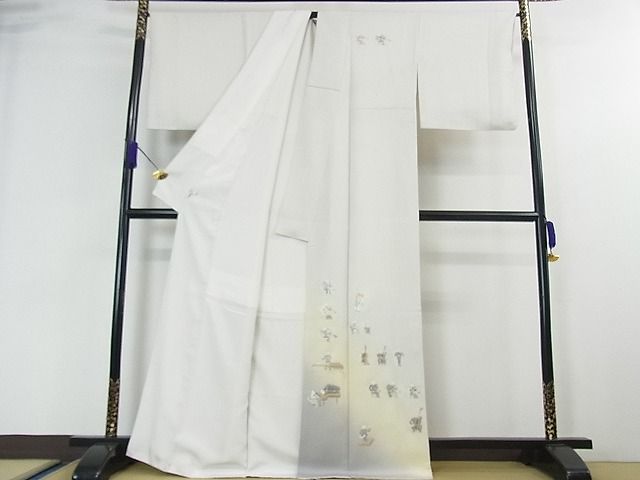 平和屋本店■極上 金彩友禅 卓越技能者・名工・和田光正 訪問着 猫 オーケストラ 音楽隊 暈し染め 金銀彩 逸品 3kh1902