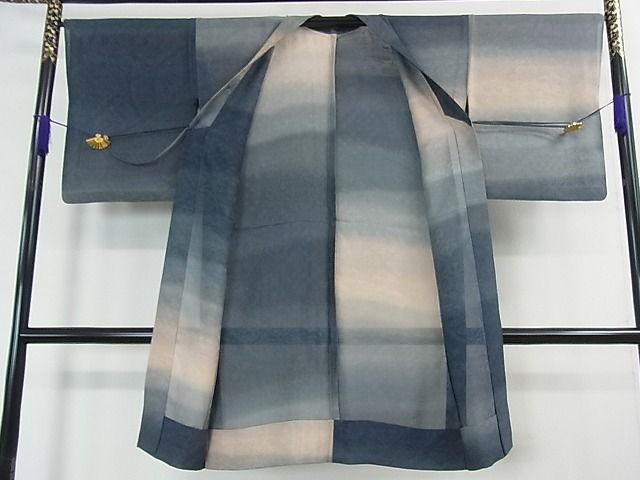 平和屋本店■極上　羽織　スリーシーズン　春夏秋　塵除け　名物裂紋紗　暈し染め　逸品　3kh1912