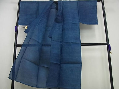 平和屋本店＊希少 夏物 男性 人間国宝 千葉あやの 重要無形文化財 正藍染 麻 たとう紙付き 逸品3s5637