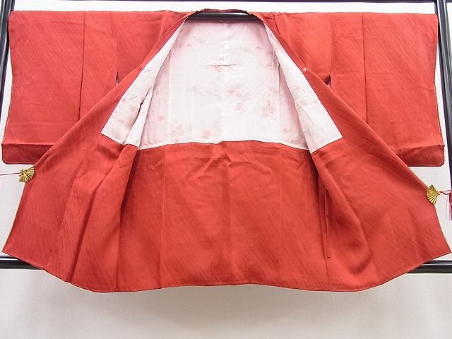 平和屋着物■道行コート　斜線地紋　暈し染め　逸品　n-pk4394