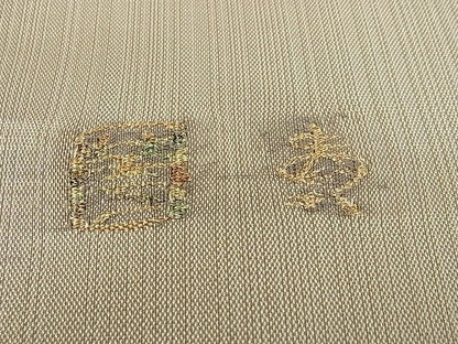 平和屋本店●極上　手織綴れ　山鹿清華　太鼓柄袋帯　孔雀　金通し地　正絹　逸品　3kk4640