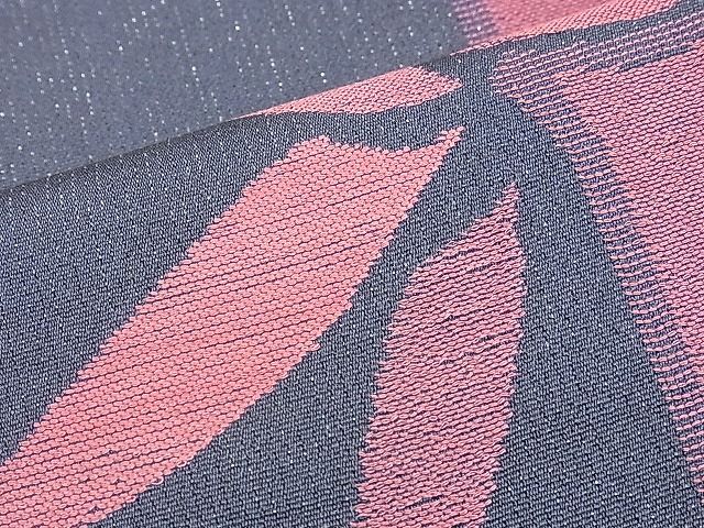 平和屋着物■上質なお召　笹竹文　逸品　n-qt0691