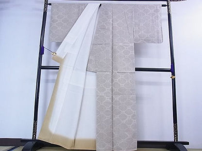 平和屋本店●極上 本場結城紬 重要無形文化財 80亀甲 亀甲繋ぎ 証紙付き 逸品 未使用 3kh1945