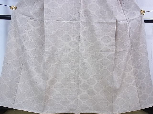 平和屋本店●極上 本場結城紬 重要無形文化財 80亀甲 亀甲繋ぎ 証紙付き 逸品 未使用 3kh1945