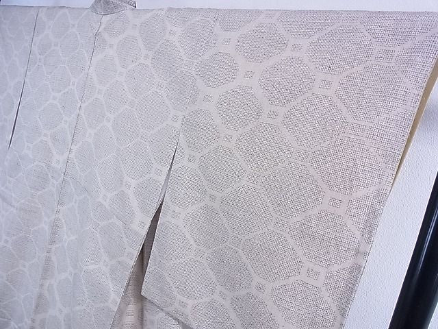 平和屋本店●極上 本場結城紬 重要無形文化財 80亀甲 亀甲繋ぎ 証紙付き 逸品 未使用 3kh1945