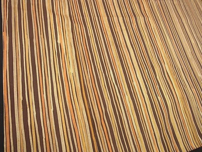 平和屋着物■上質な紬　ろうけつ染　縞　逸品　n-xi0659