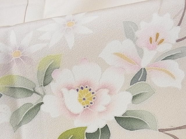 平和屋本店■極上　本加賀友禅作家　多崎元人　訪問着　草花文　暈し染め　着丈160cm　裄丈65cm　正絹　逸品　未使用　4kk4208