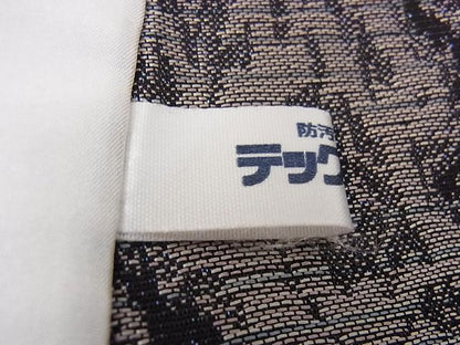 平和屋本店▽極上 西陣 月華幻耀 お召 単衣 羽衣箔 花菱文 反端付き 着丈169cm 裄丈67.5cm 正絹 逸品 未使用 4kk4212