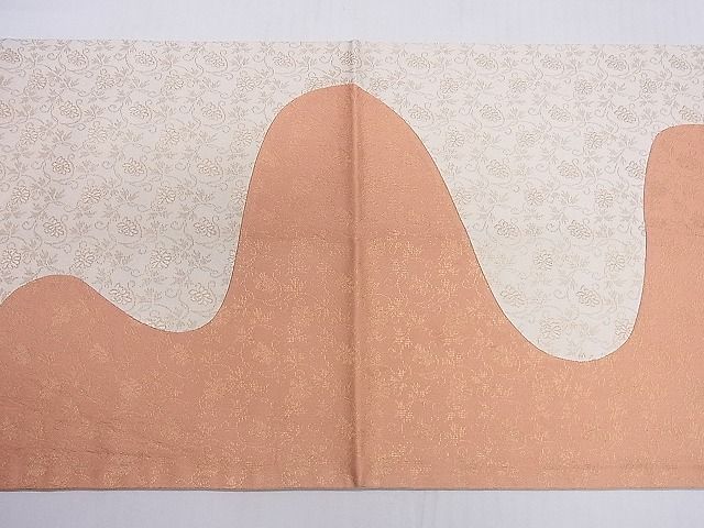 平和屋着物■六通太鼓柄柄袋帯　切嵌　花唐草文　逸品　fe7485