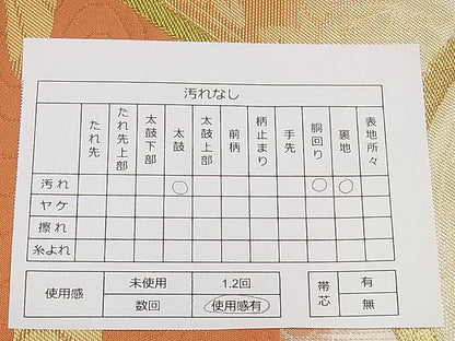 平和屋着物■九寸名古屋帯　遠山吉祥文　金糸　逸品　ng3659